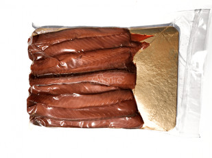 Ресторанные гренки с холодцом и хреном: Кета (подкопченная) соломка