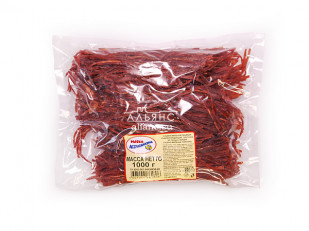 Дикий лосось с рубленным мясом кальмара (соломка): Тунец паутинка с перцем