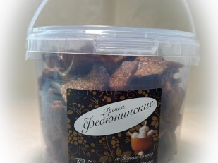 Сухарики с красной икрой: Гренки 